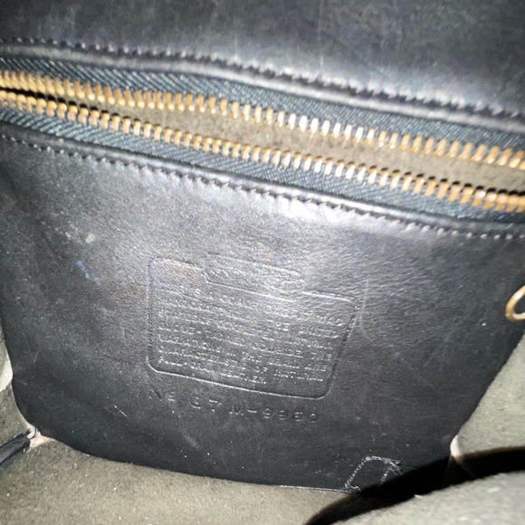 Vintage Leather Coach Mini Backpack drawstring bag with brass hardware circa ‘97 - Picture 8 of 11